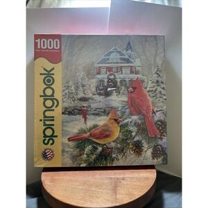 CARDINAL HOLIDAY RETREAT Winter Snow Springbok Puzzle 1000 pc #10710 Complete